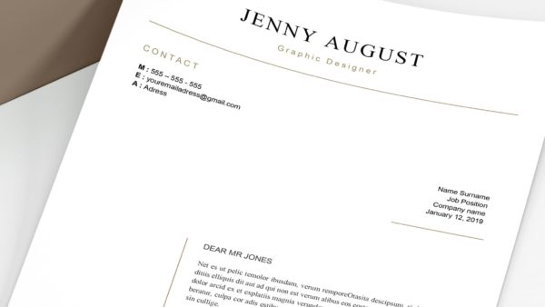 Elegant Cover letter template
