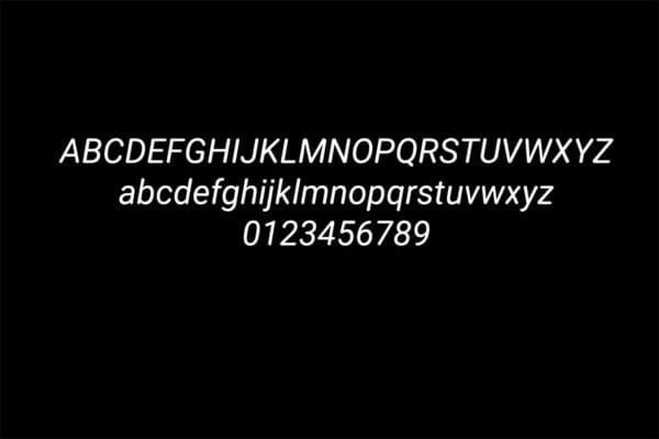 Vinson free rounded font alphabet presentation