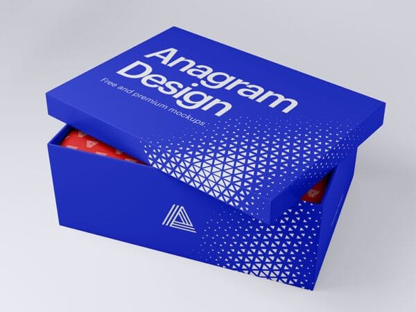 free shoes box mockup