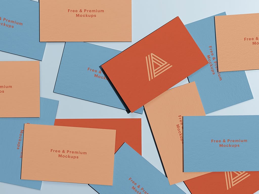free business cards mockup