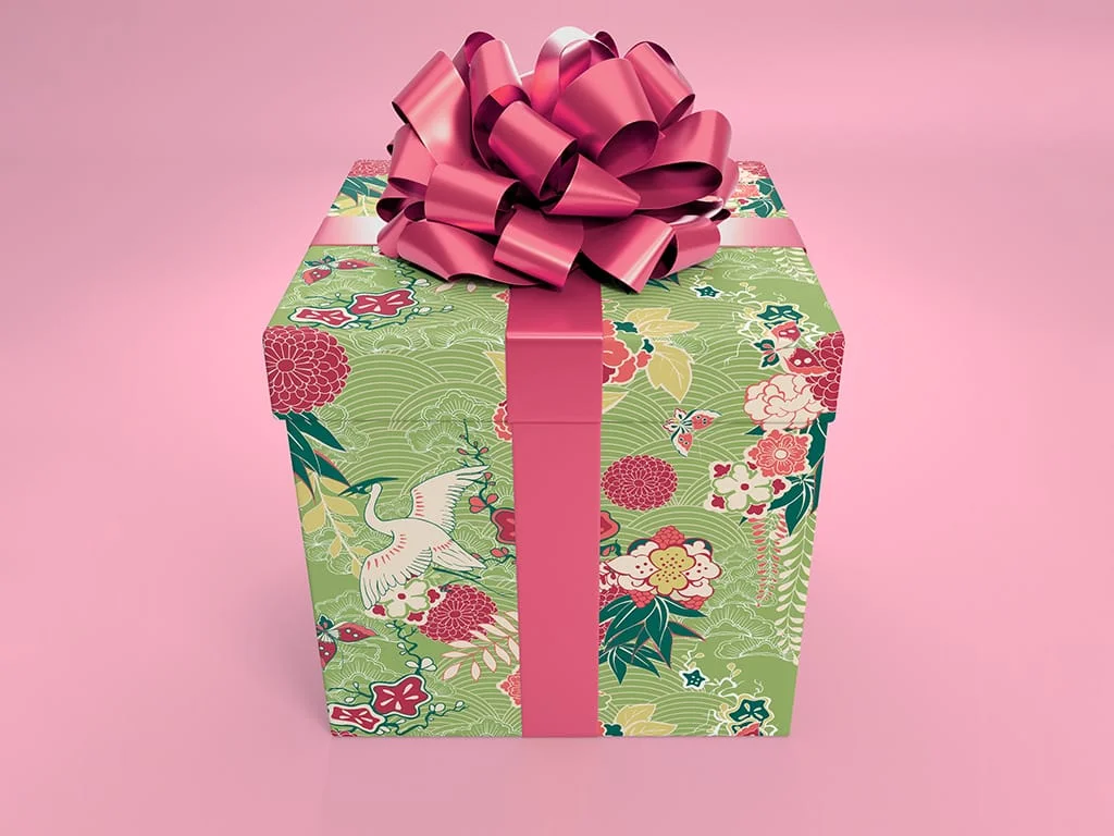 free Christmas present mockup