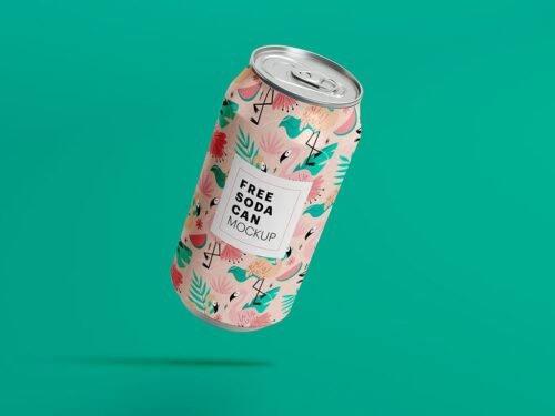 free soda can mockup