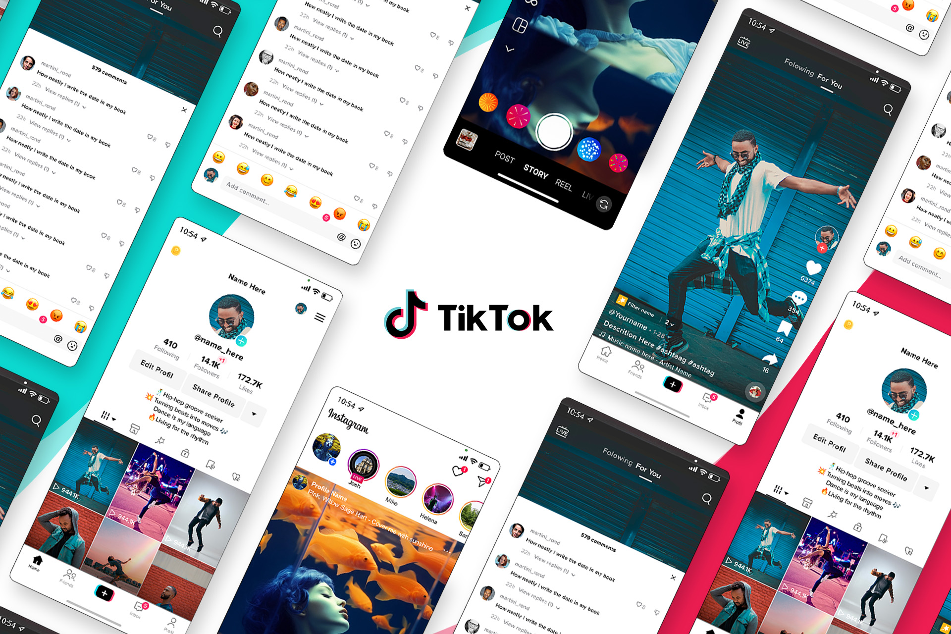 Page 5 - Free to personalize TikTok profile picture templates