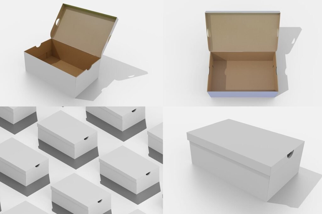 free shoes box mockup