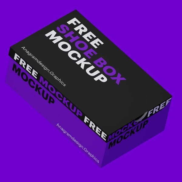 free shoes box mockup