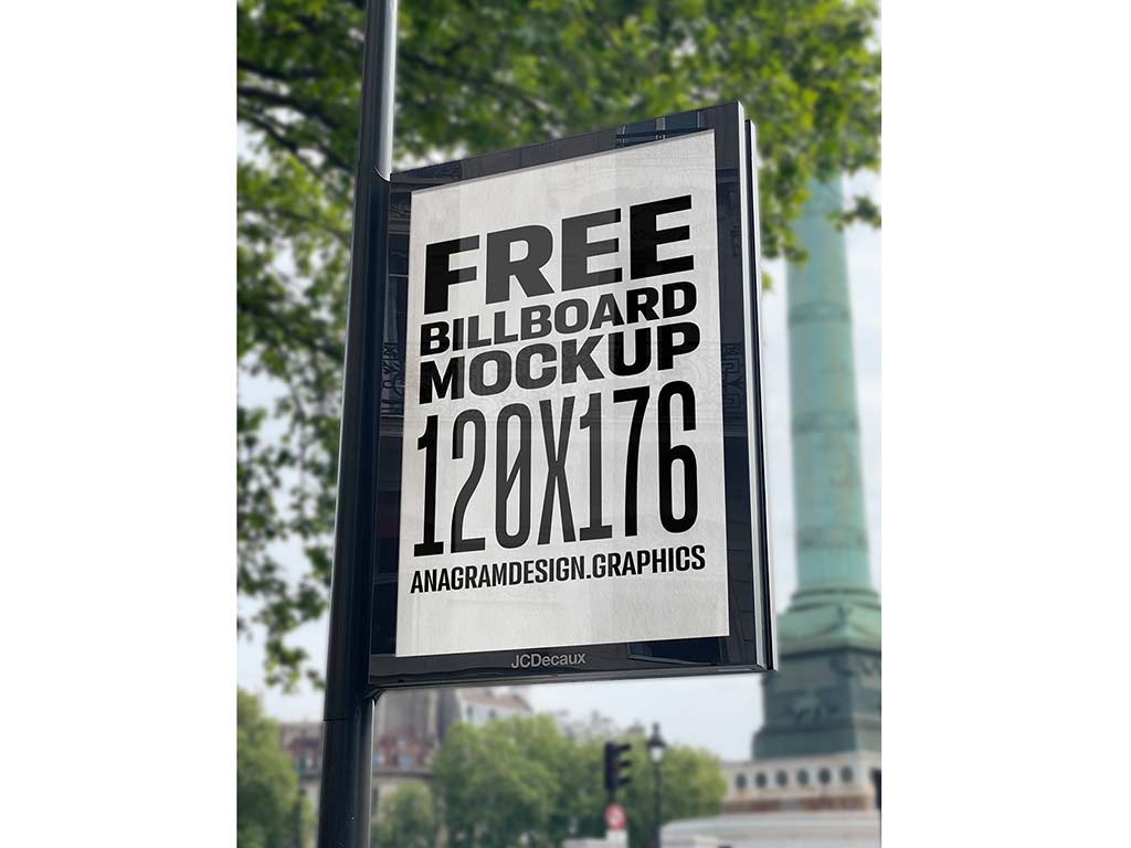 Free Paris Billboard Mockup