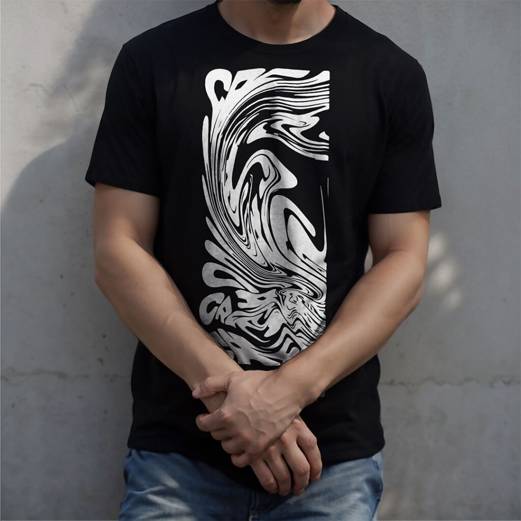 Male Black T-shirt Mockup