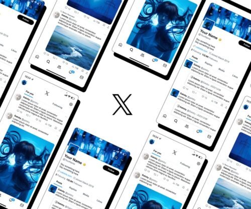 X Twitter Template preview, photoshop psd
