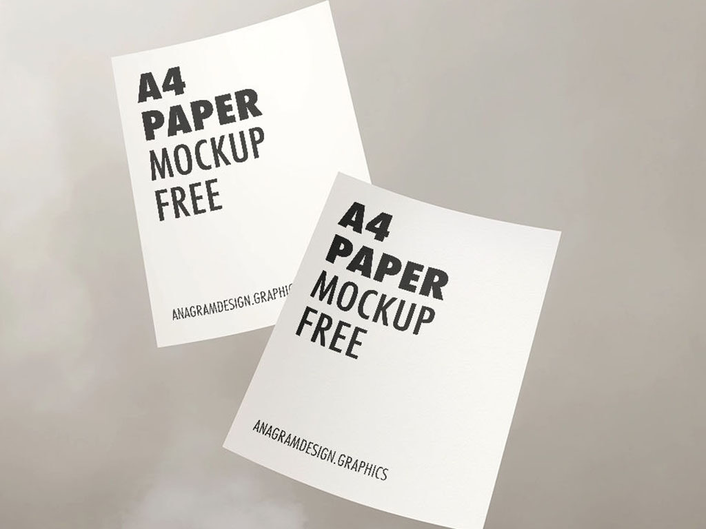 Paper sheets mockup preview