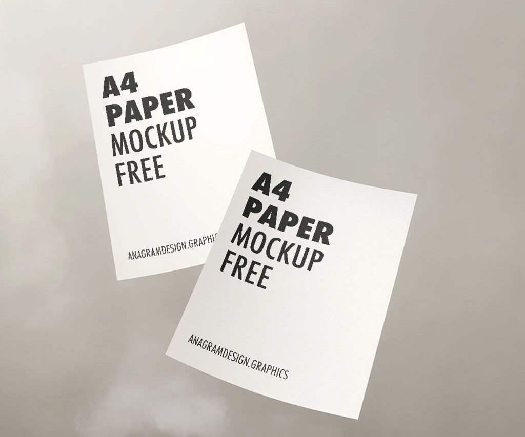 Paper sheets mockup preview