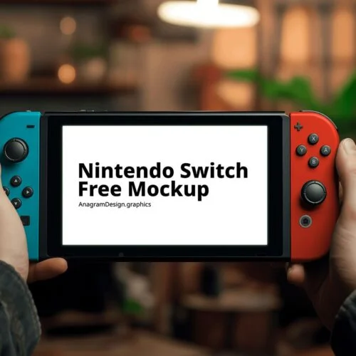 hands holding a nintendo switch