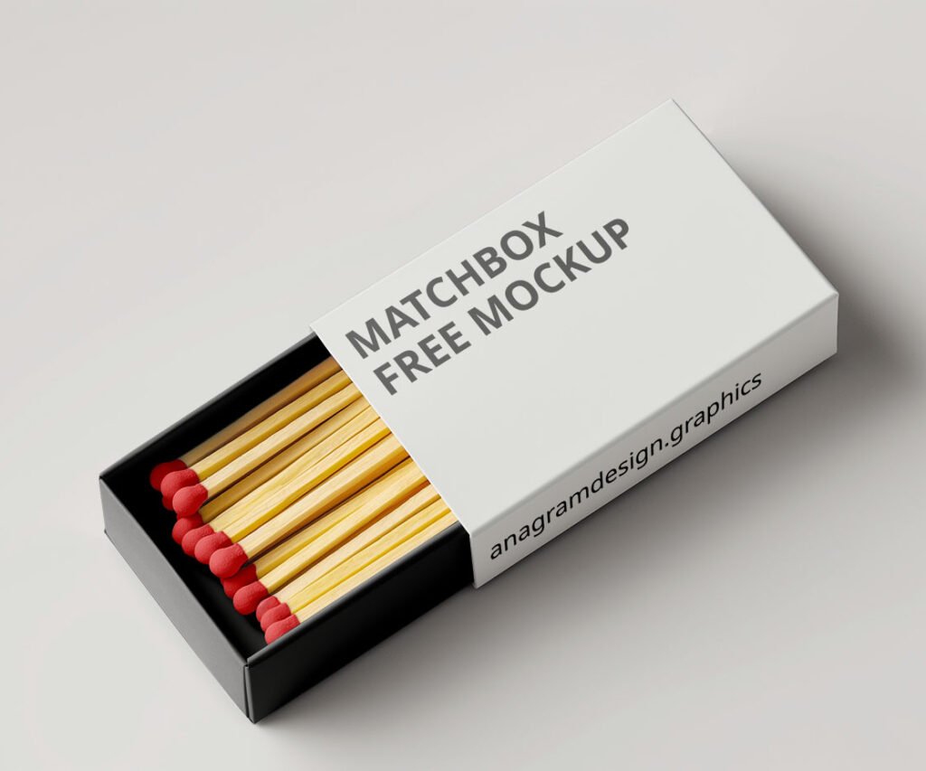 matches box Mockup preview