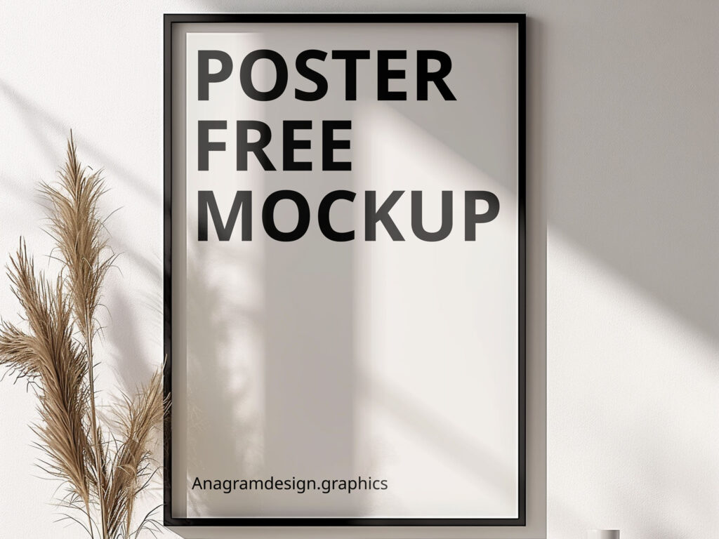Poster Free Mockup close up