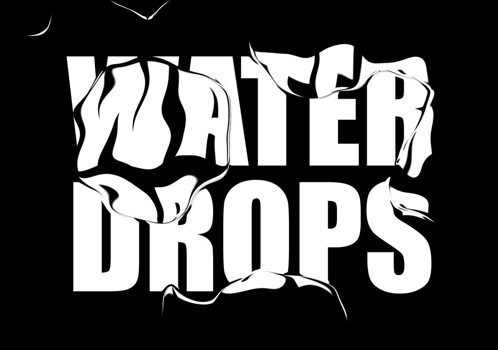 water drops Text
