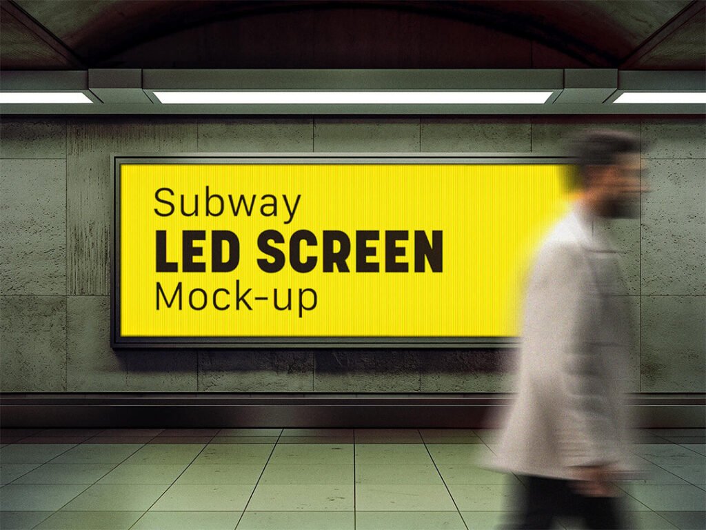 free subway billboard mockup