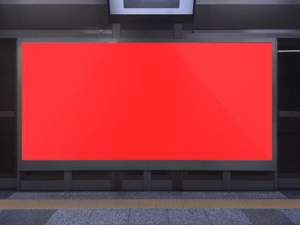 free subway billboard mockup