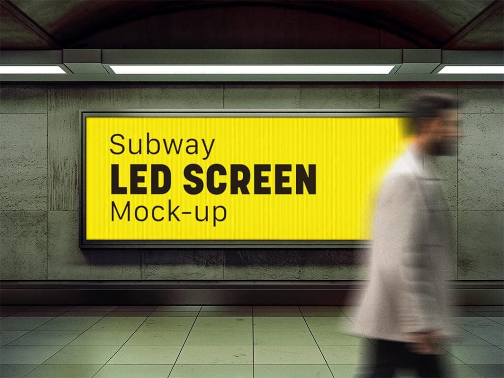 free subway billboard mockup