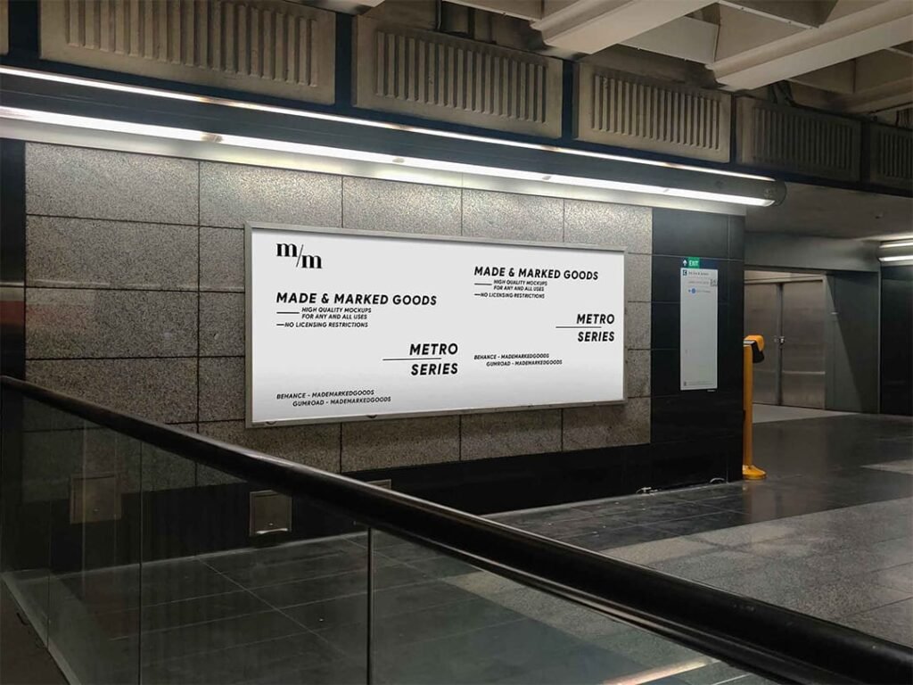 free subway billboard mockup