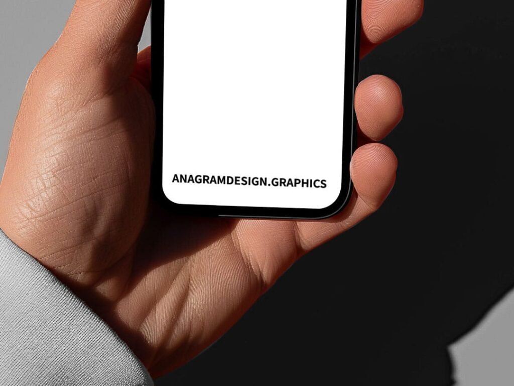 hand holding an iPhone, free Mockup