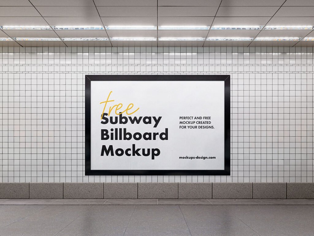 free subway billboard mockup