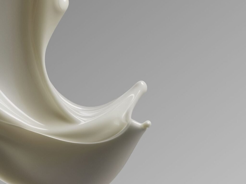Close up on a cream tube Mockup on a gray background floating in the air