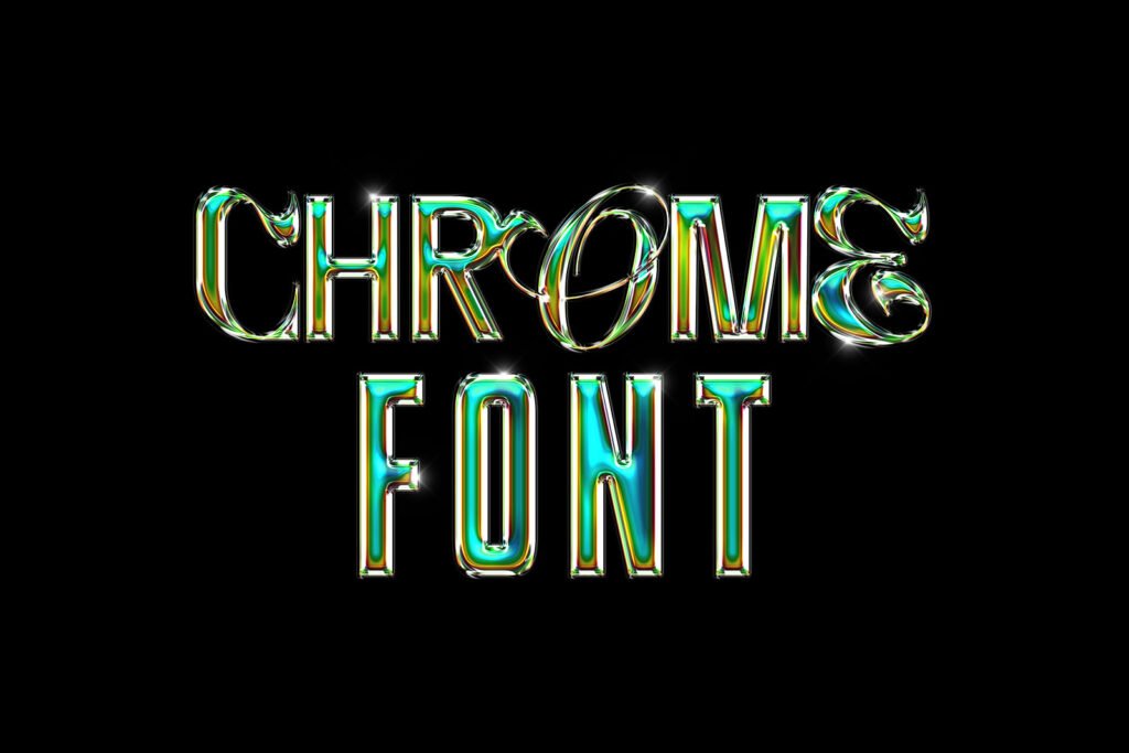 Text Irridescent Chrome Effect - Image 3