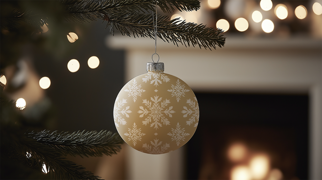 Christmas ball free mockup