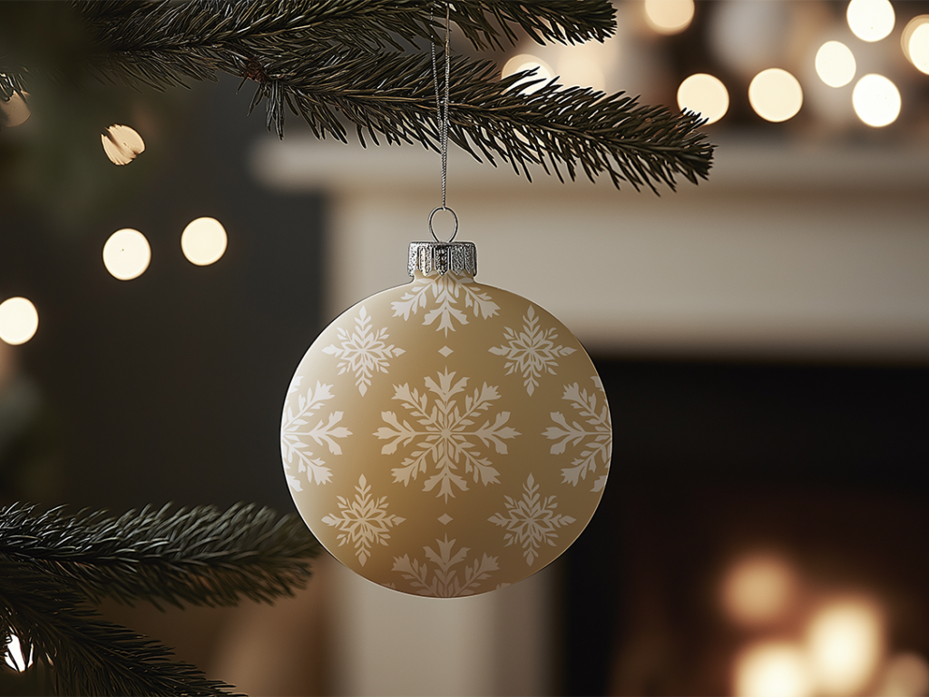 Christmas ball free mockup