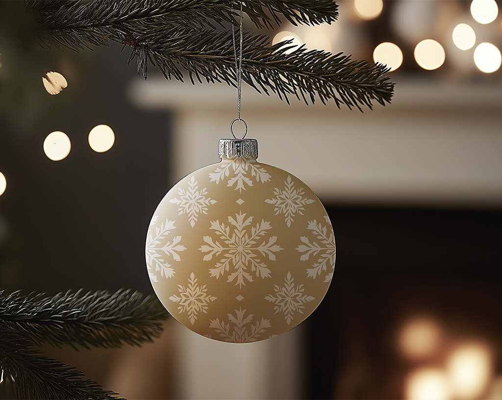 Christmas ball free mockup