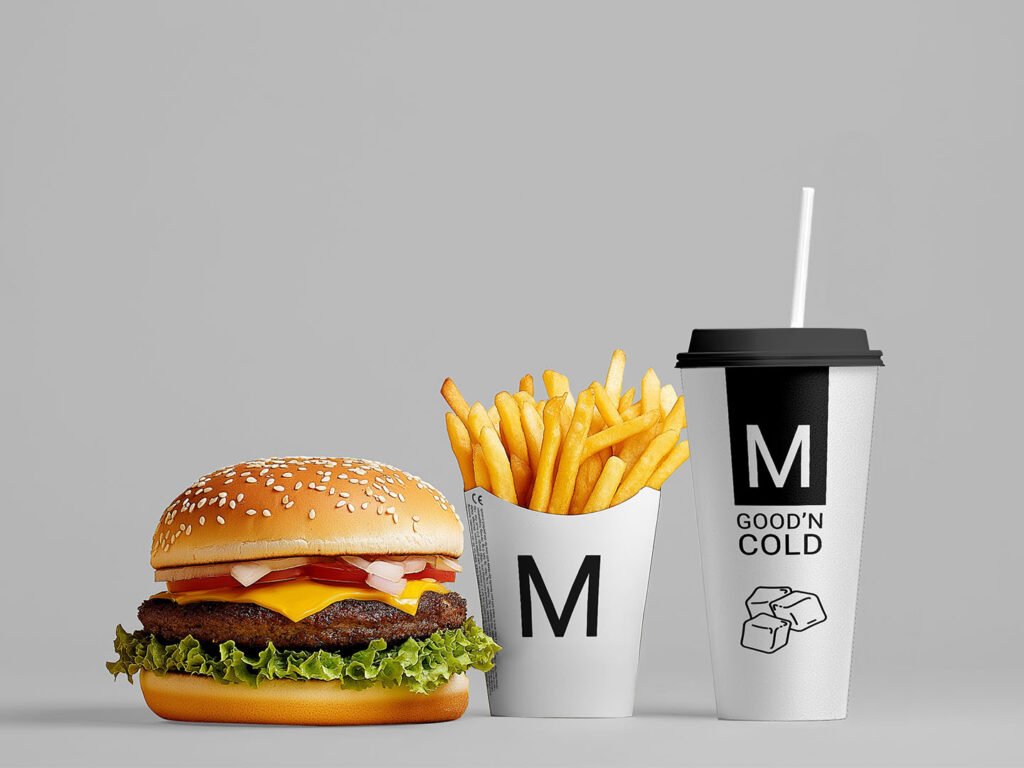 fast food menu mockup