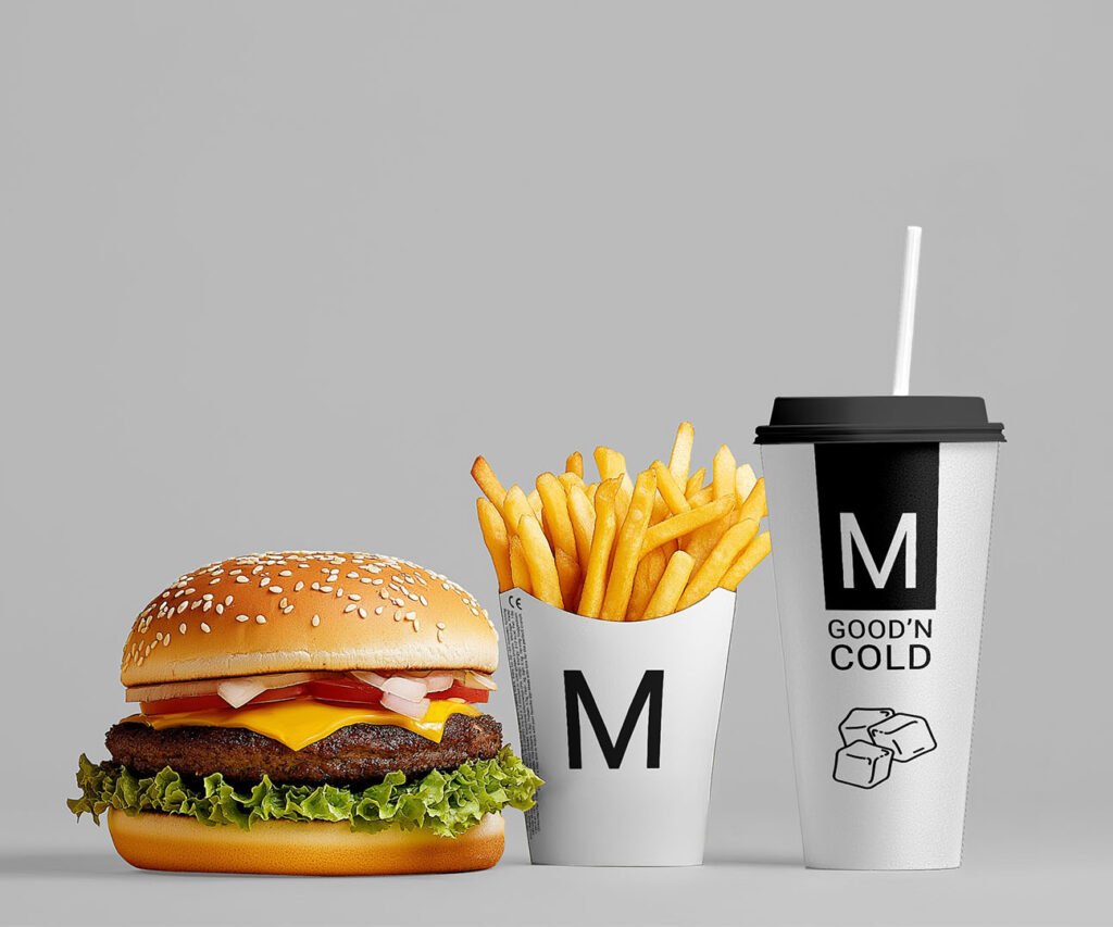 fast food menu mockup