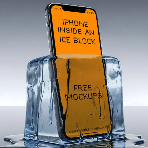 iPhone inside an Ice Block