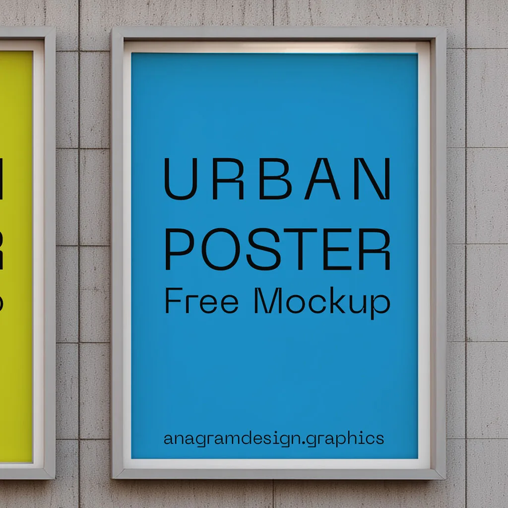blue urban poster