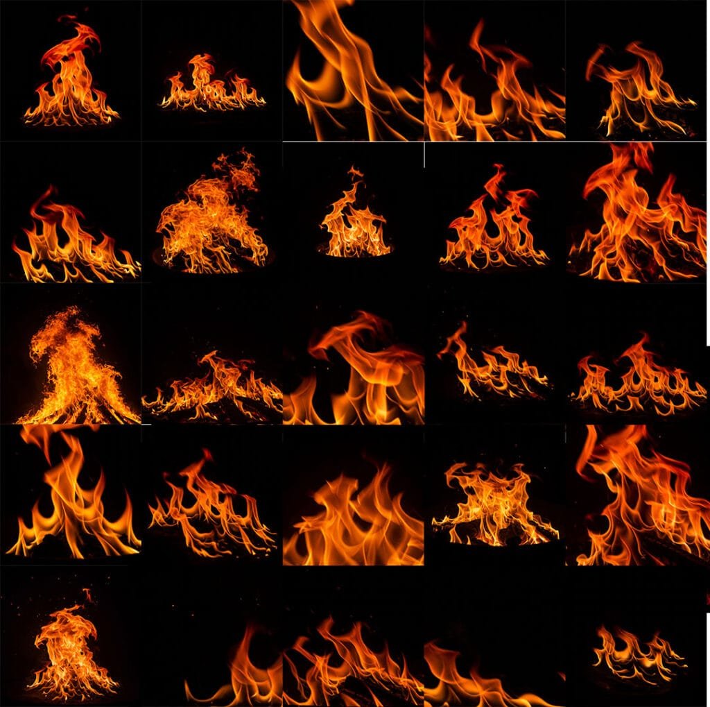 50 fire textures details