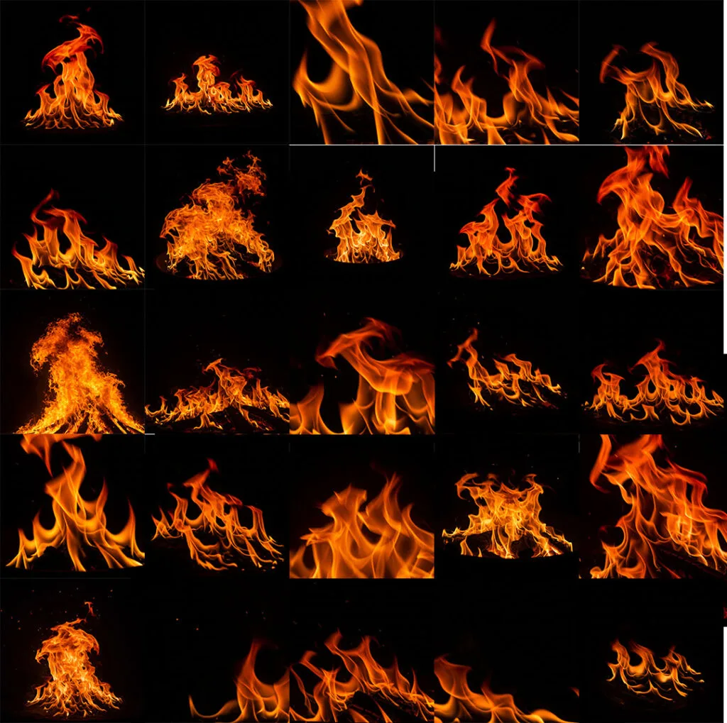 50 fire textures details
