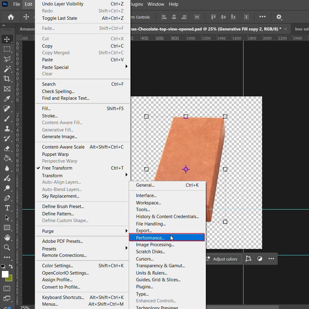 Photoshop interface displaying wrap perspective tool