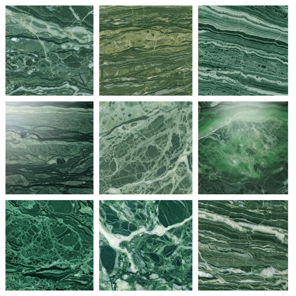 9 green marble textures