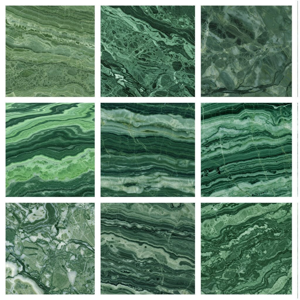 9 green marble textures