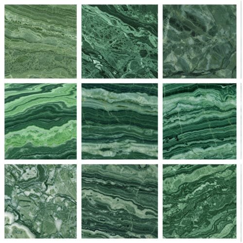 9 green marble textures