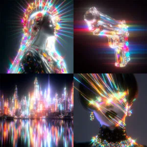 Iridescent Glow sref style