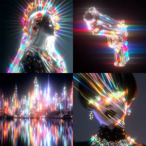 Iridescent Glow sref style