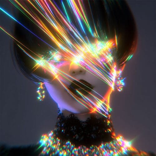 Portrait of a woman with an Iridescent Glow sref style