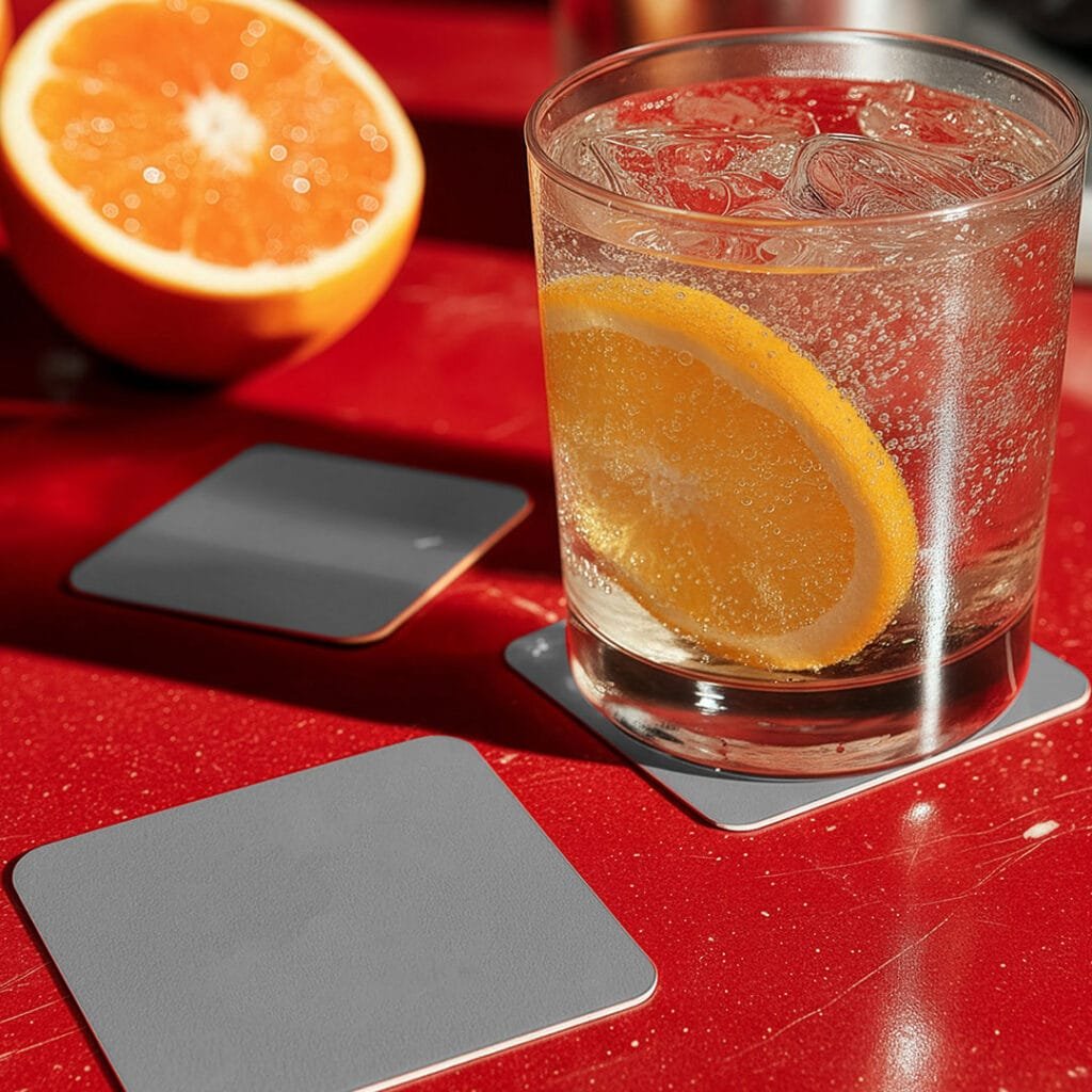 Free Square Coaster Mockup - Image 2