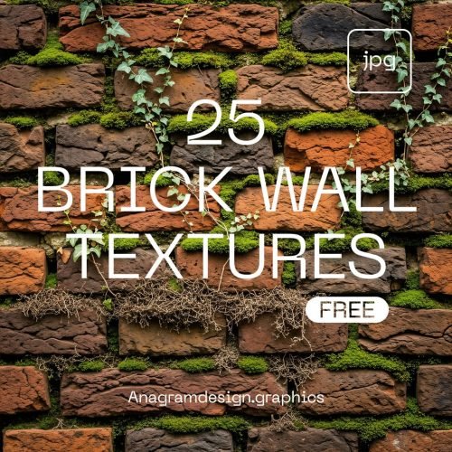 brick wall texture displaying "25 free brick wall textures"