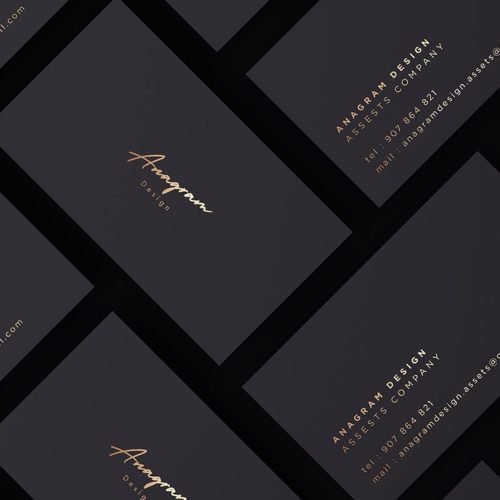 free business cards mockup black and gold