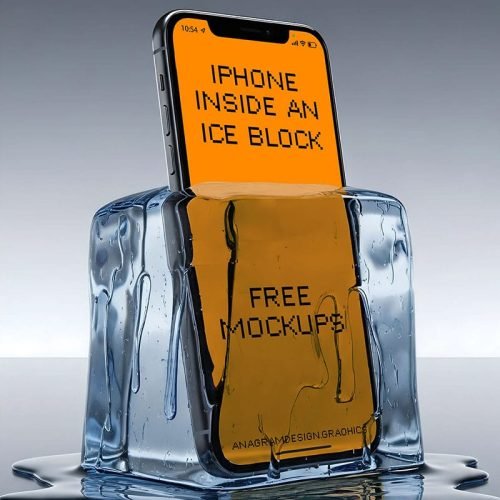 iPhone inside an Ice Block