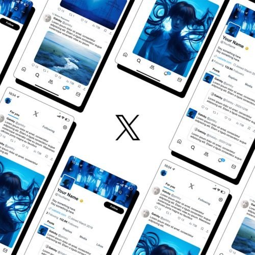 X Twitter Template preview, photoshop psd